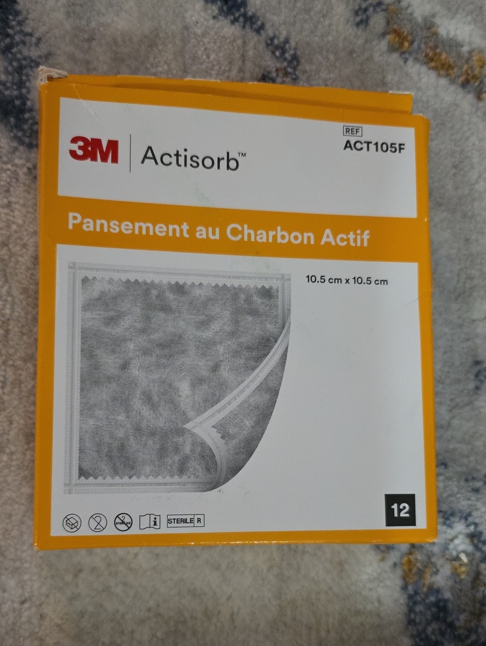 3M Actisorb Activated Charcoal Dressing 10,5 cm x 10,5 cm, 24 dressings